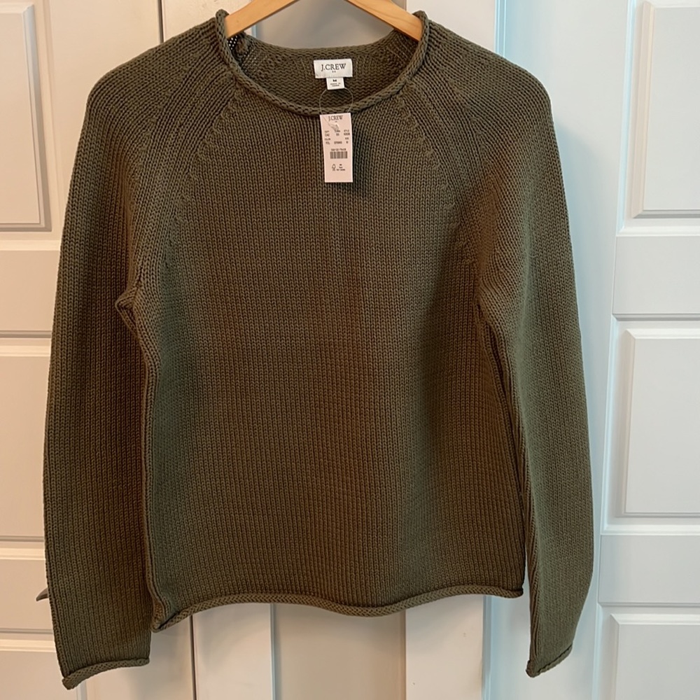 NWT JCrew Olive Green roll neck sweater